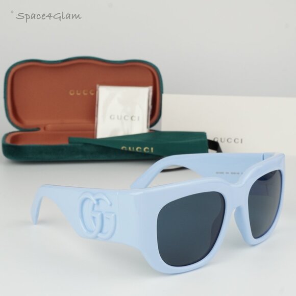 Gucci Women Sunglasses Light Blue Dark Blue Square GG1545S  display picture 3